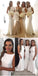 Γοητευτικά άσπρα απλά προκλητικά γοργόνων φορέματα παράνυμφων γαμήλιας δεξίωσης γυναικών κομψά μακριά, WG79