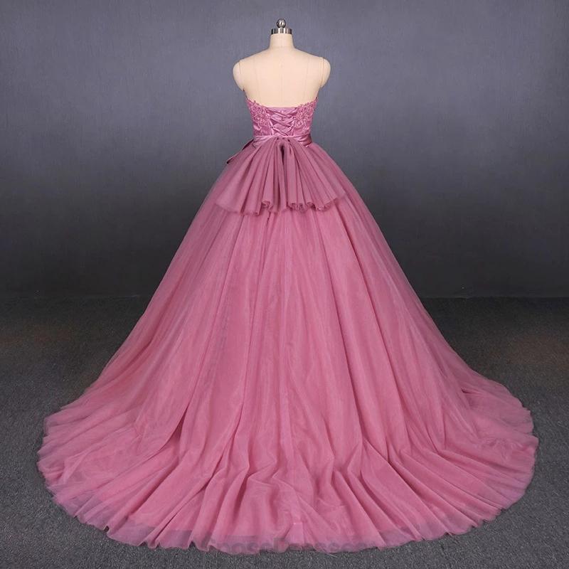 Στράπλες Ζεστό Ροζ Μπάλα Φόρεμα Φτηνές Βραδινά Φορέματα Prom, Βραδινό Κόμμα Prom Φορέματα, 12150