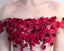 Fuera del hombro Encaje rojo Vestidos de fiesta cortos baratos en línea, CM692