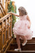 Light Pink Tulle Handmade Flower Little Girl Dresses, Billige Blumenmädchen Dresses, FG071