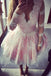 Μακρύ Μανίκι Δαντέλα Ροζ Homecoming Prom Φορέματα, Οικονομικά Σύντομο Κόμμα Χορό Γλυκό 16 Φορέματα, Τέλεια Homecoming Φορέματα Κοκτέιλ, CM364