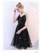 Μαύρα λουράκια σπαγγέτι απλά φθηνά φορέματα επιστροφής σε απευθείας σύνδεση, φθηνά φορέματα κοντών Prom, CM796