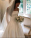 Bretelles simples robes de mariée en satin A-ligne en ligne, robes de mariée pas cher, WD513