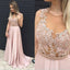 Lace Blush Pink Evening Prom Dresses, 2017 Long Sexy See Through Party Prom Dress, Vestido de fiesta largo personalizado, Vestido de fiesta barato, Vestido de fiesta formal, 17033