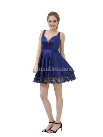 Δύο λουράκια Royal Blue Simple Φτηνά Homecoming Φορέματα Online, Φθηνά Κοντά Φορέματα Prom, CM809