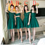 Δεν ταιριάζουν Σκούρο Πράσινο Τούλι Σύντομη Φορέματα Παράνυμφων, η Φτηνή Συνήθεια Σύντομη Φορέματα Παράνυμφων, Οικονομικά Παράνυμφος Φορέματα, BD023