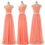 Όμορφο Beading Cap Μανίκι γλυκιά καρδιά Σιφόν φθηνά φορέματα παράνυμφων, απλό φθηνό φόρεμα Prom, WG14