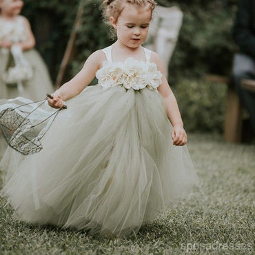 Correa Dusty Green Pixie Tutu Dresses, vestidos de niña de flores populares baratos, FG020