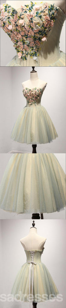 Το μοναδικό Κίτρινο και Πράσινο Γλυκιά μου Homecoming Prom Φορέματα, Φορέματα Prom Σύντομο Πάρτι, Ιδανικό Homecoming Φορέματα, CM203