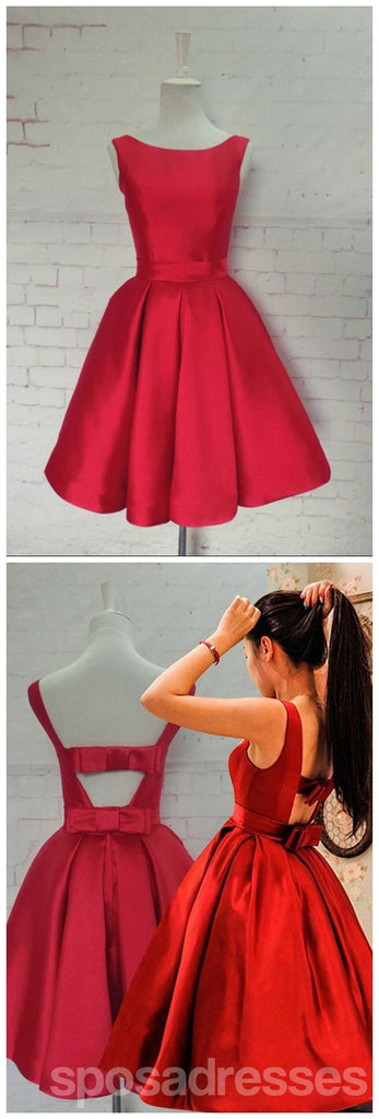 Leuchtend Rote Elegante Einfache Billig Kurze Homecoming Kleider 2018, CM550