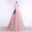 Strapless Sweetheart Blush Pink A line vestidos de baile de noche largos, populares baratos largos 2018 vestidos de baile de fiesta, 17240