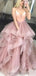 Λουράκια σπαγγέτι Dusty Pink Ball Gown Φθηνά βραδινά φορέματα, Βραδινά φορέματα, 12152