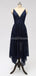 Spaghetti Strapls Lace Navy Lace Short Robes de demoiselle d'honneur pas chères en ligne, WG588