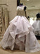 Lange Fluffy Prom Dress, Organza Wedding Dress, Backless Prom Dress, Ball Gown, WDD0125