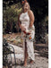 Vestidos de novia de encaje sexy con espalda abierta de sirena en línea, vestidos de novia baratos, WD537