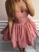 Αγαπημένα Ροζ Απλά Φτηνά Κοντά Φορέματα Μικρής Επιστροφής Online, CM628