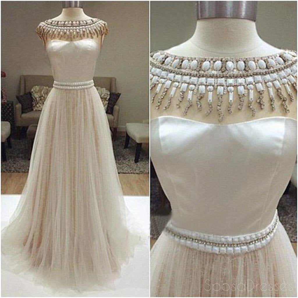 esses de bal de longue durée, robes de mariage charmantes perles, robes de bal Tulle, WD0126