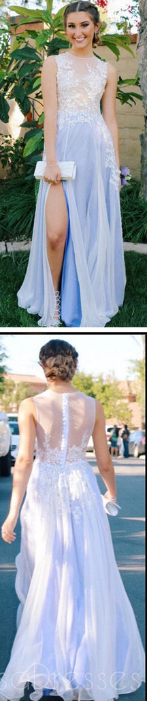 Side Slit Prom Dress, See-through Prom Dress, Scoop Prom Dress, Custom Prom Dress, A-line Prom Dresses, βραδινά φορέματα, Long Prom Dress, Prom Dress Online, PD0132