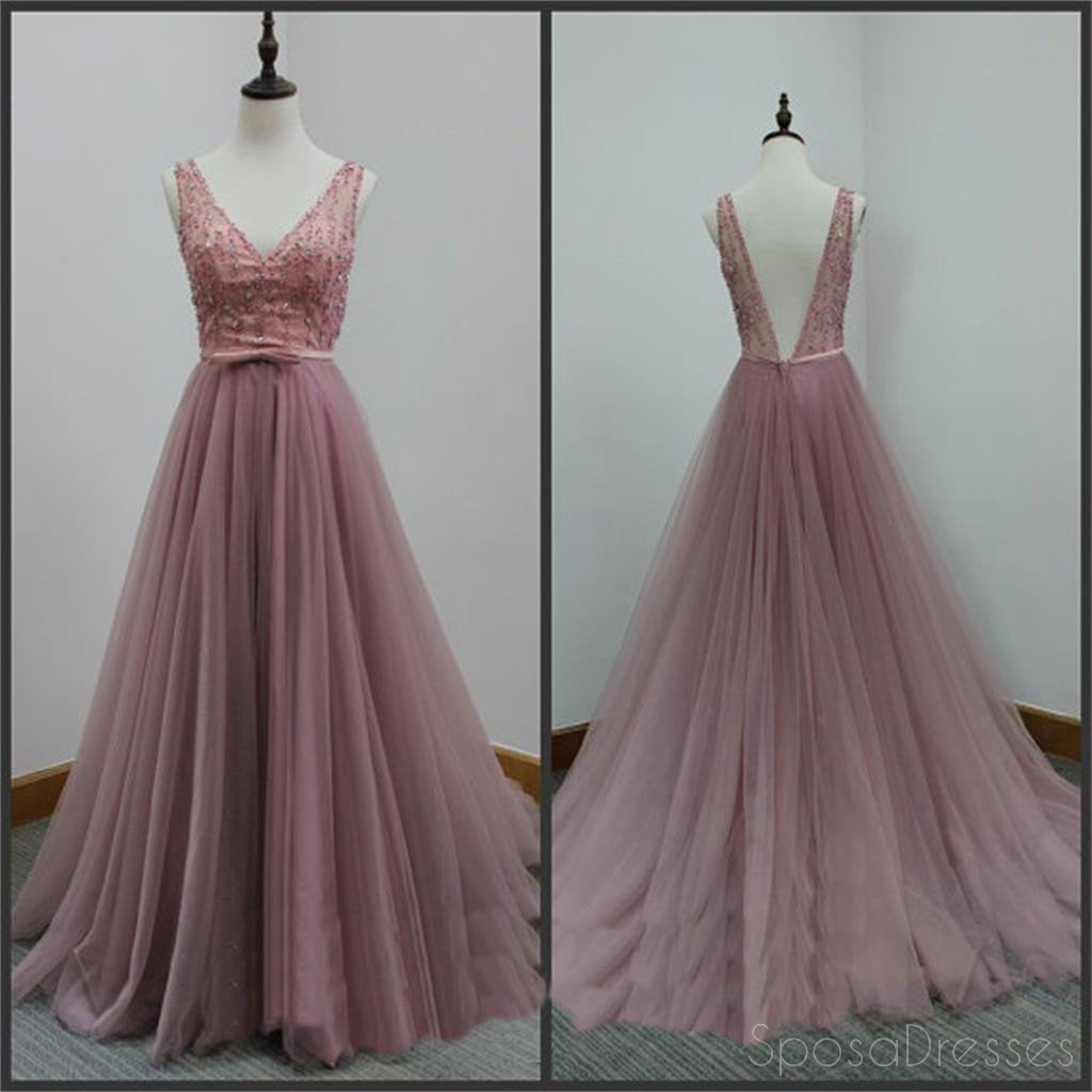 V-Back Prom Dress,Tulle Prom Dress,A-line Prom Dress,Discount Prom Dress,Party Dresses,Cocktail Prom Dress,Evening Dress,Long Prom Dress,Prom Dress Online,PD0173