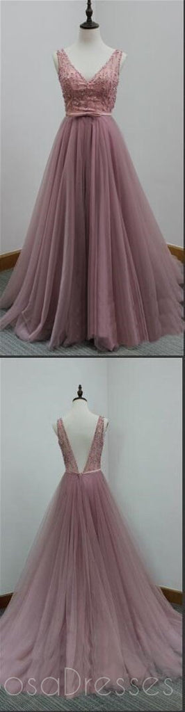 V-Back Prom Dress,Tulle Prom Dress,A-line Prom Dress,Discount Prom Dress,Party Dresses,Cocktail Prom Dress,Evening Dress,Long Prom Dress,Prom Dress Online,PD0173