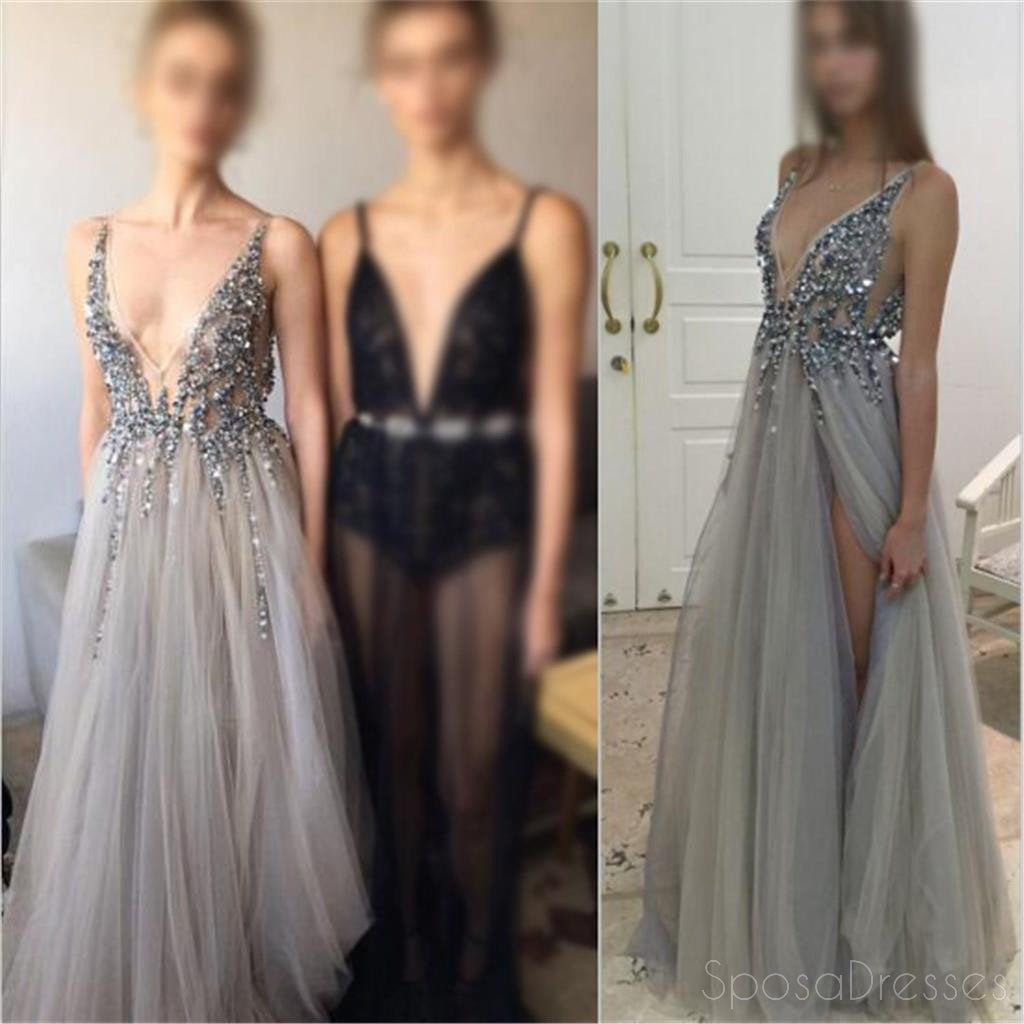 Tulle Prom Dresses,Deep V-Neck Prom Dresses,Charming Prom Dresses, New Arrival Prom Dresses,Party Dresses ,Cocktail Prom Dresses ,Evening Dresses,Long Prom Dress,Prom Dresses Online,PD0185