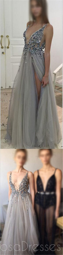 Tulle Prom Dresses,Deep V-Neck Prom Dresses,Charming Prom Dresses, New Arrival Prom Dresses,Party Dresses ,Cocktail Prom Dresses ,Evening Dresses,Long Prom Dress,Prom Dresses Online,PD0185