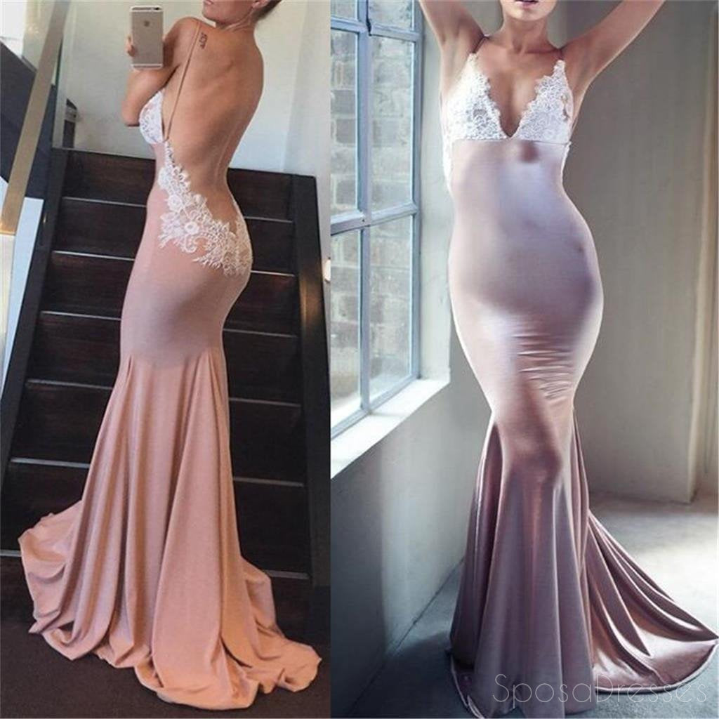 Spaghetti Straps Prom Dresses,Backless Prom Dresses,Sexy Prom Dresses, PD0195