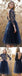 Tulle Robe de bal,Bleu Marine Robes de Bal, Backless Robes de bal, Sweet 16 Robes, Robes de Cocktail,Junior Robes de bal ,Manches Longues Robes de bal ,Robes de Graduation,PD0003