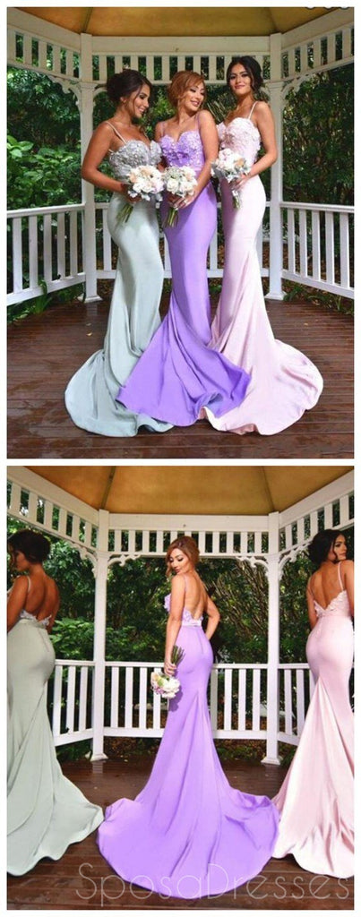 Spaghetti Straps Bridesmaid Dresses, Custom Bridesmaid Dresses,PD0036