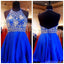 Perlen Royal Blue Homecoming Kleider, kurze Ballkleider, 2016 süße Homecoming Kleider, Sweet 16 Kleider, Cocktailkleider, Abschlusskleid, PD0004