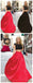 Long Prom Dress, two Pieces Prom Dress, Simple Prom Dress, Red and Black Prom Dress, Προσαρμοσμένο φόρεμα χορού,