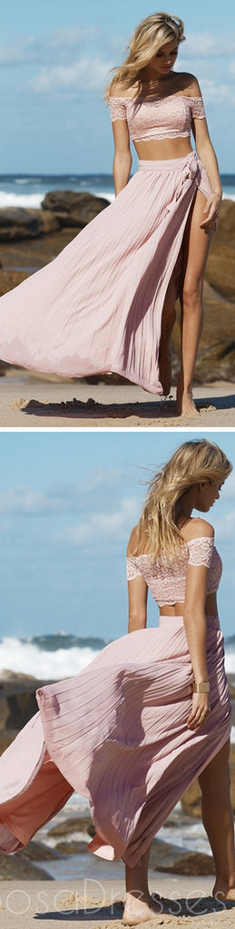 Deux robes de bal, une robe de bal à l 'épaule, une robe de bal à côté de sable rose, une robe de bal sexy, pd0050