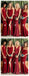 Burgundy Mermaid Long Mismatched Cheap Bridesmaid Dresses Online, WG278