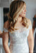 Vestidos de novia baratos de encaje de sirena fuera del hombro en línea, vestidos de novia de sirena baratos, WD446