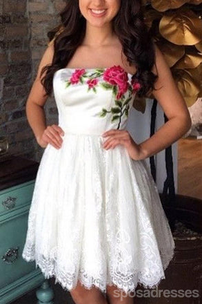 Φόρεμα δαντέλα κέντημα δαντέλα Απλό χαριτωμένο φθηνά φορέματα Homecoming 2018, CM415