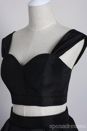 Vestidos de regreso a casa baratos cortos de dos piezas sexy azul marino menores de 100, CM393