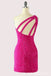 V cuello dusty rosa tul con cuentas vestidos cortos de bienvenida en línea, baratos vestidos cortos de fiesta, CM845