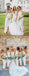 Μοναδικό Off White Side σχισμή φθηνά μακριά φορέματα παράνυμφων σε απευθείας σύνδεση, WG569
