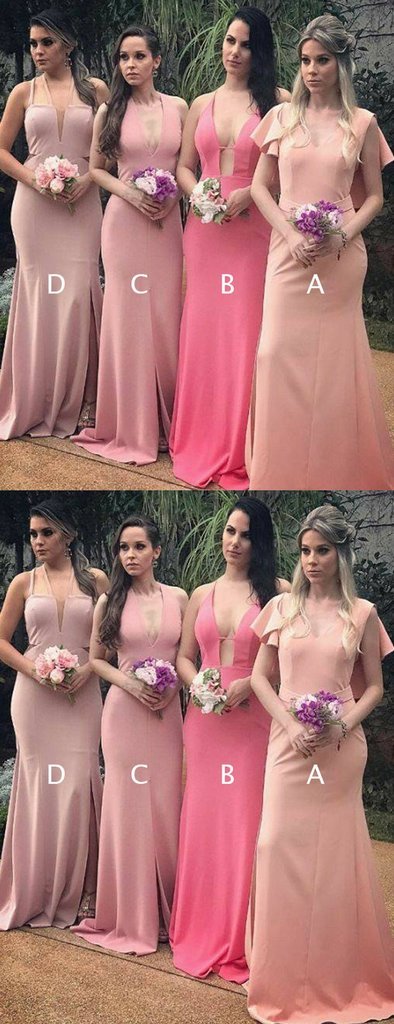 Mismatched Long Mermaid Sexy Cheap Bridesmaid Dresses Online, WG572