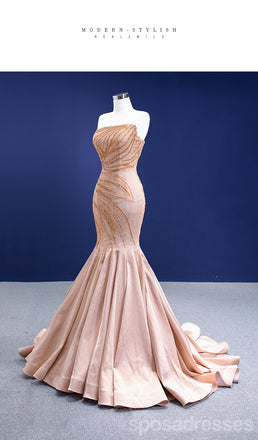 Querida pescoço ouro lantejoulas uma linha barato longo Evening Prom Dresses, Evening Party Prom Dresses, 12350