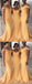 Yellow Long Mermaid Sexy Cheap Bridesmaid Robes en ligne, WG574