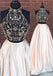 Σέξι Δύο Κομμάτια Λεπτή Διακοσμημένη Με Χάντρες Μαύρη Κορυφή Κοκκινίζει Τη Ρόδινη Φούστα Μακριά Φορέματα Χορού Βραδιού, Δημοφιλή Φτηνά Μακριά Φορέματα Χορού Κόμματος 2018, 17283