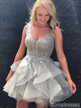 Σέξι Backless V Λαιμό γκρι Φτηνές κοντομάντης σε απευθείας σύνδεση, CM651