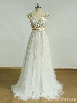 Sexy Backless Voir à Travers la gaine à Bas prix des Robes de Mariée en Ligne, WD345