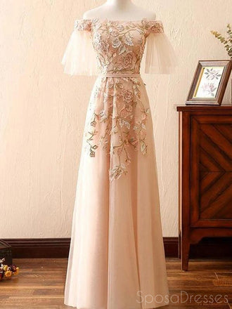 Querida pescoço ouro lantejoulas uma linha barato longo Evening Prom Dresses, Evening Party Prom Dresses, 12350