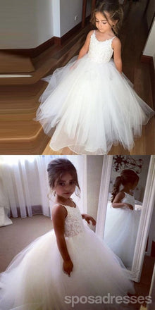 Haut de lacet de spaghetti tulle blanc robes de demoiselle d'honneur de vente chaudes pour le parti de mariage, FG005