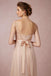 Popular Manga Cap Top de Laço Longa e Elegante Vestidos de Dama de honra, Barato Tule Vestido de Baile Vestido de WG01