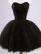 Επίσημη δαντέλα μικρό μαύρο φόρεμα, σύντομη homecoming prom φορέματα, CM0024