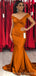 Champagner Gold Off Shoulder Mermaid Sexy Günstige Brautjungfernkleider Online, WG568