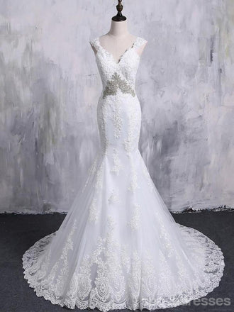 Sexy Backless Cap Sleeve Destacável Skirt Lace Mermaid Mermaid Bridal Dresses, Cheap Custom Made Wedding Bridal Dresses, WD279